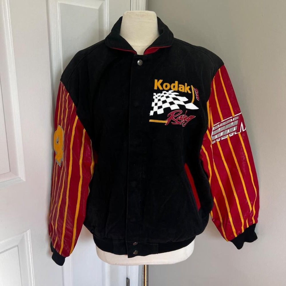 VINTAGE 90'S KODAK X JEFF HAMILTON‎ RACING JACKET